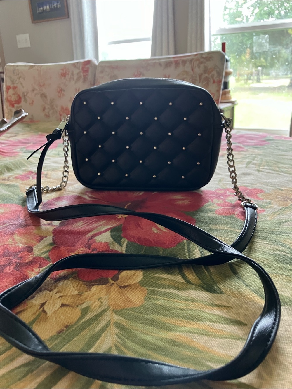 Rebecca Minkoff Black Quilted Studded Crossbody Bag
